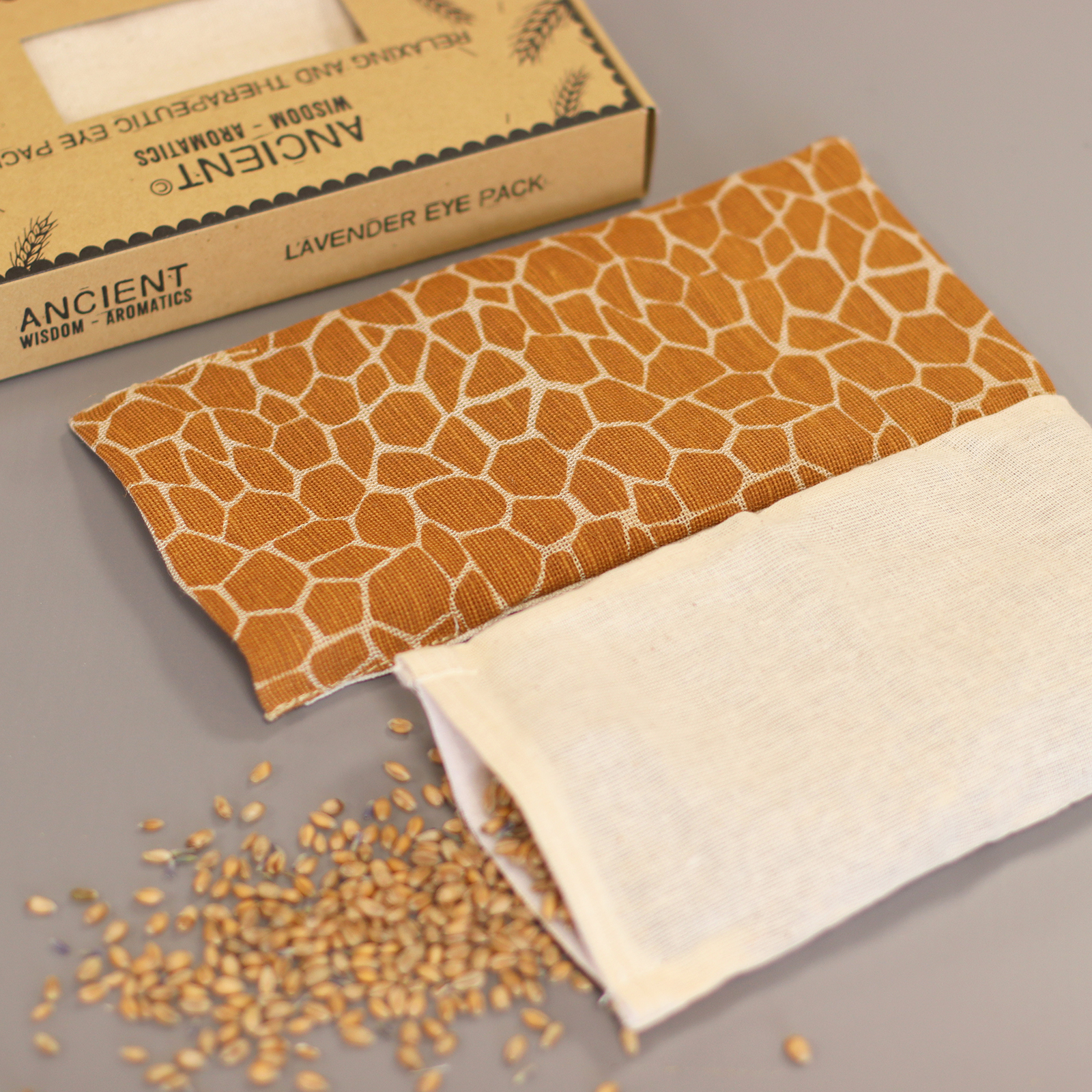 Lavender Natural Cotton and Juco Eye Pillow in Gift Box - Madagascar Giraffe - Image 6