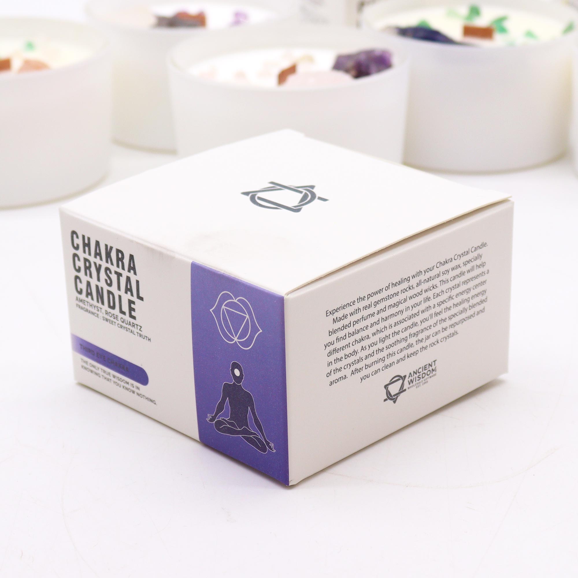 Chakra Crystal Candles - Third Eye Chakra - Image 3