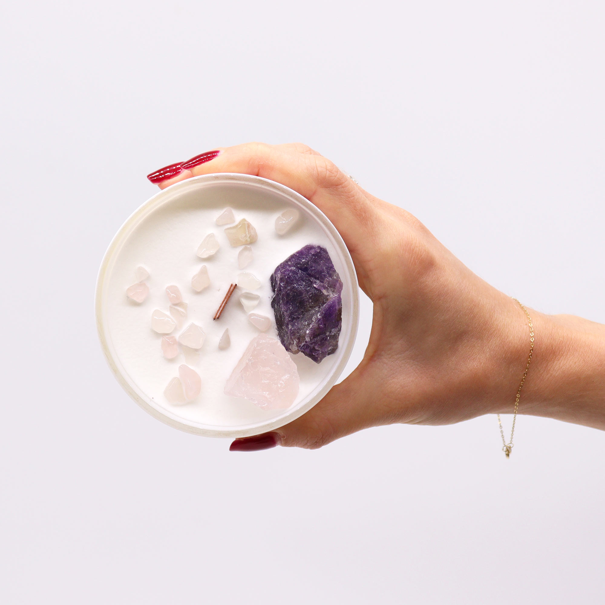 Chakra Crystal Candles - Third Eye Chakra - Image 4