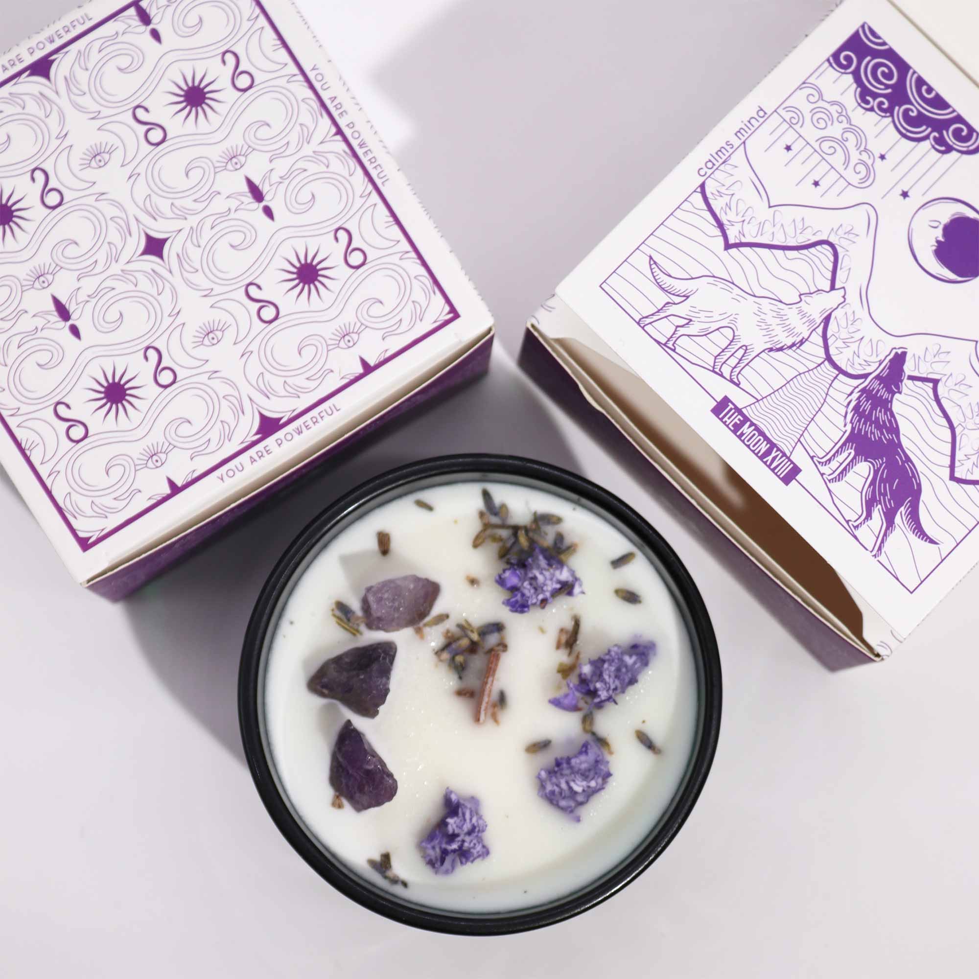 Hop Hare Crystal Magic Flower Candle - The Moon - Image 5